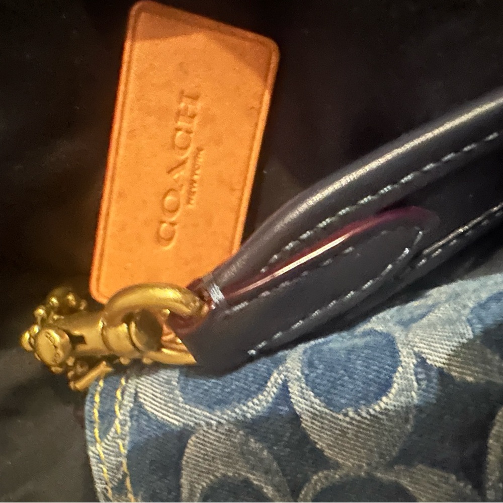 Stylish Blue and Gold Women's Bag - Picture 6 of 6
